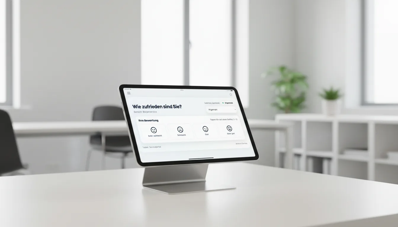 Amturo Feedback-Modul auf einem Tablet