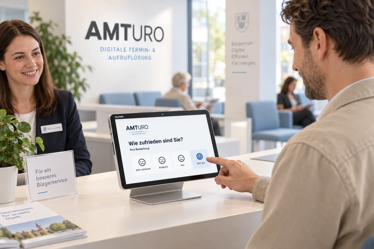 Amturo Feedback am SUNMI Tablet nach dem Besuch